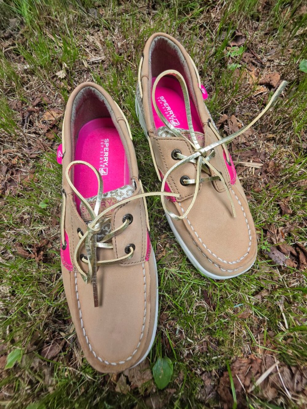 Sperry Top-sider Bluefish 2 Eye Tan Leather Loafers Size 6M